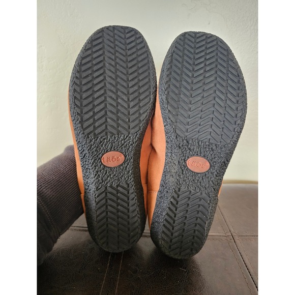 TAOS Suede Brown Orange Square toe Feet Friendly Elegant Chic Ballet Flts sz 7 - Picture 7 of 8